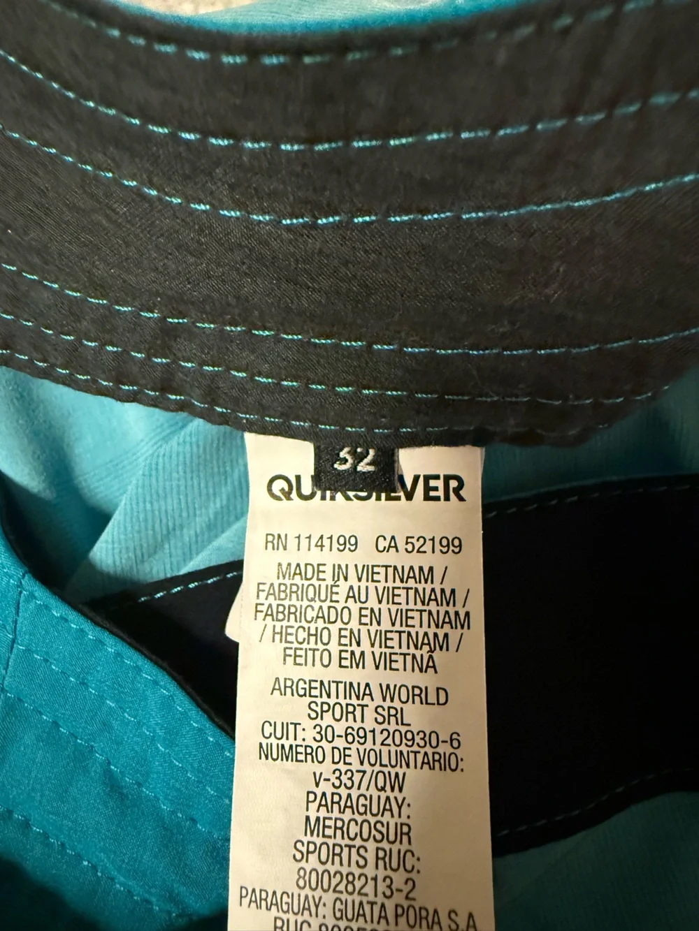 Quiksilver Blue Teal Boardshorts Swim Trunks Beach Shorts Surfsilk Tijuana 19